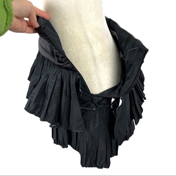 NWT Zara Black Frilled Mini Skirt With Ruffles Tiered Party Bloggers Fave Sz M - Picture 10 of 16